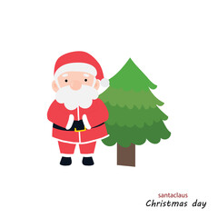 popular cartoon santa wearing christmas costume different pose activity. Cute Santa Clauses in different poses