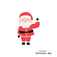popular cartoon santa wearing christmas costume different pose activity. Cute Santa Clauses in different poses