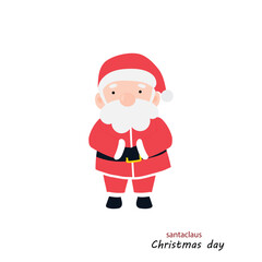 popular cartoon santa wearing christmas costume different pose activity. Cute Santa Clauses in different poses