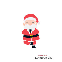 popular cartoon santa wearing christmas costume different pose activity. Cute Santa Clauses in different poses