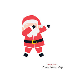 popular cartoon santa wearing christmas costume different pose activity. Cute Santa Clauses in different poses