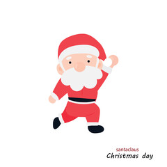 popular cartoon santa wearing christmas costume different pose activity. Cute Santa Clauses in different poses