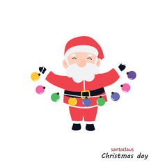 popular cartoon santa wearing christmas costume different pose activity. Cute Santa Clauses in different poses