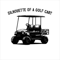 golf cart buggies silhouette Vector. Golf Cart Silhouette vehicle Vector Illustration.