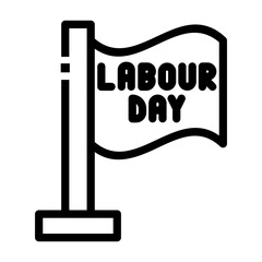 labour day Line Icon