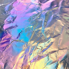 Colorful Holographic Foil Texture with Iridescent Effect