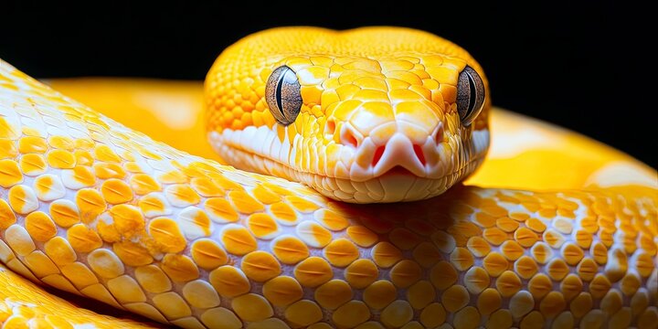 closeup snake looking at camera - Powered by Adobe