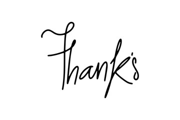 black hand drawing thankyou isolated on white  background. templates card. Thank You Typography Greeting Card - Elegant and Appreciative Design.