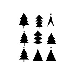 Obraz premium christmas tree icons