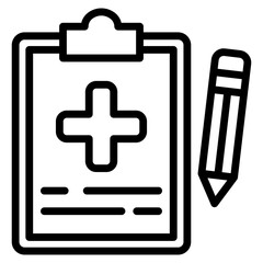 Obraz premium Medical Record Icon
