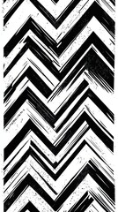 Abstract Black and White Chevron Pattern Design