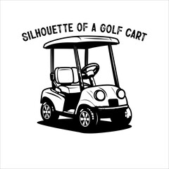 golf cart buggies silhouette Vector. Golf Cart Silhouette vehicle Vector Illustration.