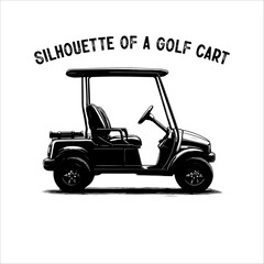 golf cart buggies silhouette Vector. Golf Cart Silhouette vehicle Vector Illustration.