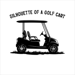 golf cart buggies silhouette Vector. Golf Cart Silhouette vehicle Vector Illustration.