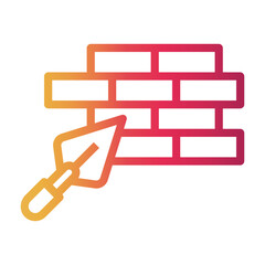 wall Line Gradient Icon