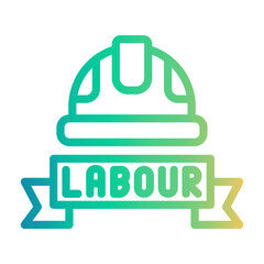 labour Line Gradient Icon