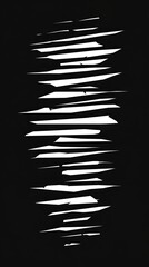 Abstract Black And White Irregular Stripes Design
