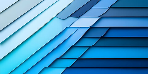 Fototapeta premium Blue Abstract 3D Illustration Background