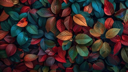 Autumnal Leaf Tapestry: A Symphony of Colors