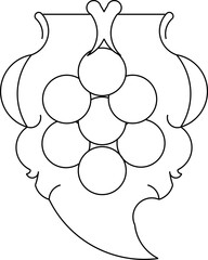 Vector sketch illustration silhouette design image ornament decoration carving old classic vintage ethnic traditional floral europe