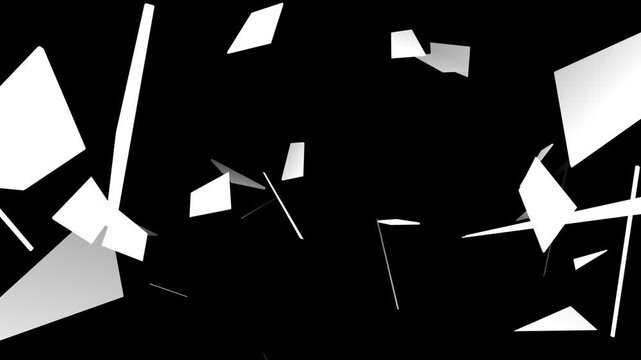 Broken Glass Exploding Against Black Background in, Slow Motion Shot Glass Break intorduction or logo reveal promo