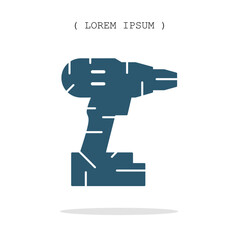 Vector symbol. Drill icon illustration. Stock vector symbol illustration design.