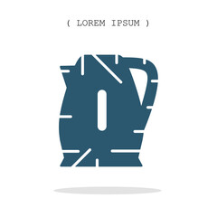 Vector symbol. Teapot icon illustration. Stock vector symbol illustration design.