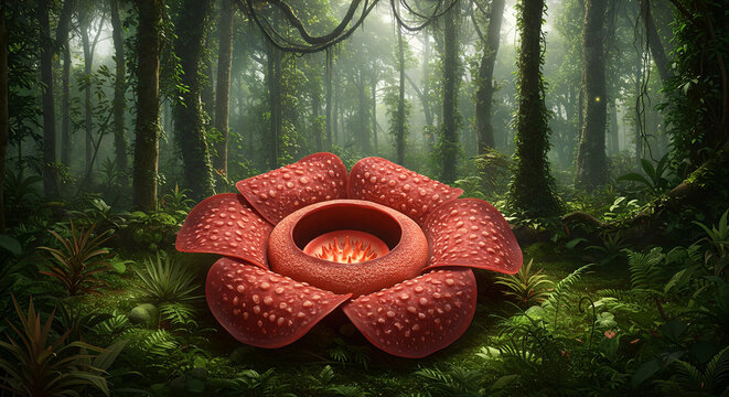 raflesia flower in the jungle