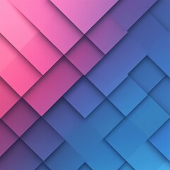 Blue and pink background with squares of different colors