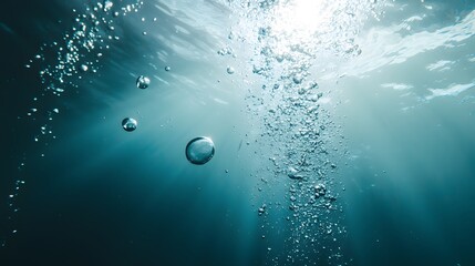 Bubbles rising from the ocean floor, capturing the beauty of underwater nature.