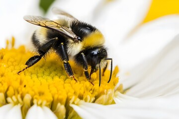 Bees in action, pollinating colorful flowers in full bloom during springtime.