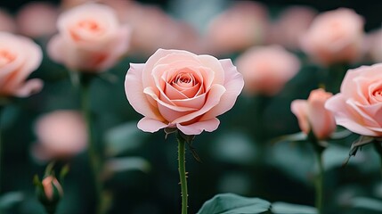 Minimal rose idea. A beautiful close-up of a blooming pink rose surrounded by lush green foliage.