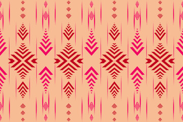 Peach and Magenta Tribal Arrow Design: A Delicate Geometric Pattern Perfect for Fashion and Home Decor