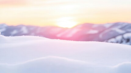 Inspirational New Year quotes background with a serene sunrise over snowy mountains, soft pastel colors, and inspiring text overlay in elegant fonts.