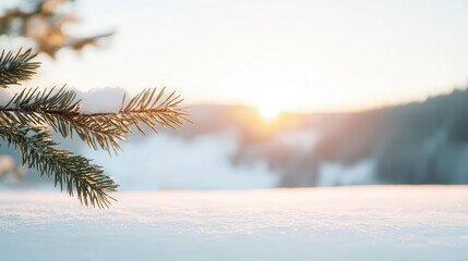 Inspirational New Year quotes background with a serene sunrise over snowy mountains, featuring soft pastel colors and motivational text overlay in elegant fonts for a touch of inspiration.