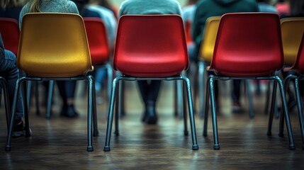 Visual of a digital privacy workshop poster displayed in a community center to promote education close up