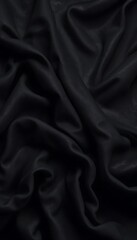 Obraz premium Black Velvet Drape Fabric, Texture Shiny Glossy Luxurious