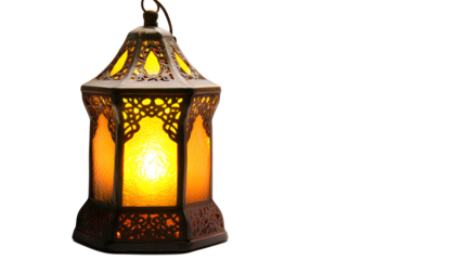 a lantern with intricate glass panels radiating png transparant background
