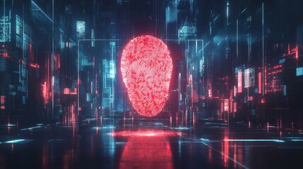 Image of a fingerprint pattern being erased on a digital screen to symbolize privacy recovery focus on the fingerprint in a lab