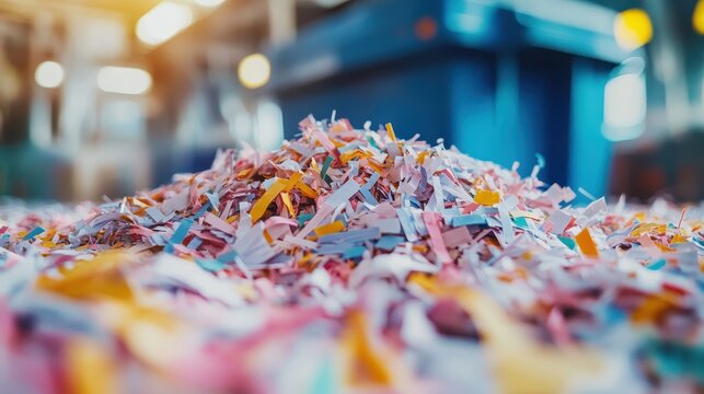 Visual of a shredded document as a metaphor for protecting personal information selective focus on the shredded pieces on a cluttered desk