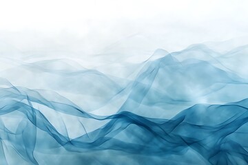 Abstract Blue Serenity: A Tranquil Dreamscape of Flowing Hues
