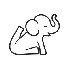 Fototapeta premium Yoga Elephant vector pose illustration
