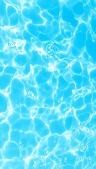 Blue Water Ripples Bubbles, Sunlight Reflections Shimmer