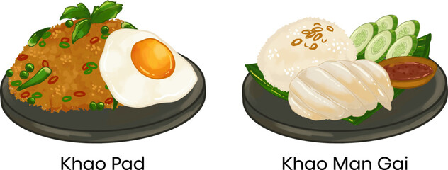 Thailand Traditional Cuisine Illustration