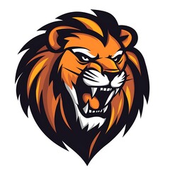 Obraz premium Lion Head Mascot Logo. Concept of Strength, Power, and Courage.