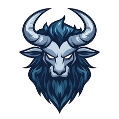 Mythical Bull Mascot Logo. Powerful and Majestic Design.