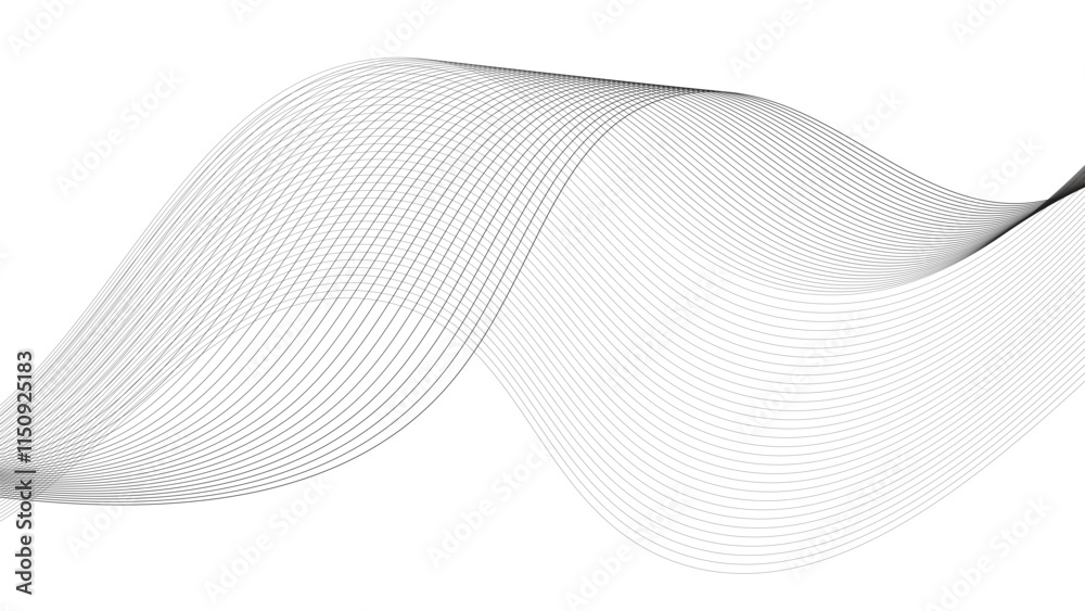 Poster abstract modern background curved lines. white background with curve wave technology lines