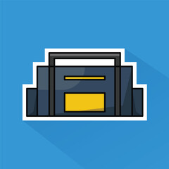 Illustration of Gym Bag in Fat Design