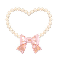Coquette 3D Heart Shape Pearl