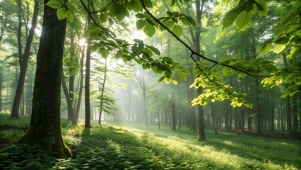 Obraz premium morning in the forest